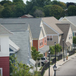 A series of beautiful housing in a suburb