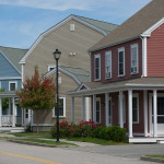 Beautiful houses in different colors