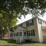 A beautiful house with a yellow exterior