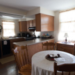 Beautiful brown kitchen cabinets