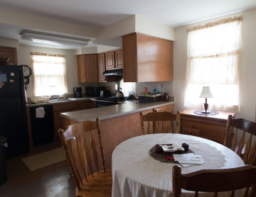 Beautiful brown kitchen cabinets